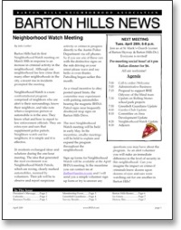Apr 2009 BHNA Newsletter