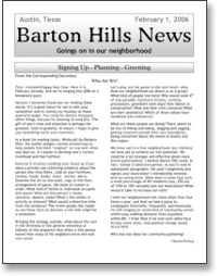 Feb 2006 BHNA Newsletter