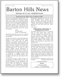 Jan 2007 BHNA Newsletter