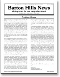 Jan 2008 BHNA Newsletter