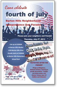 BHNA July 4 Parade Poster Click to enlarge